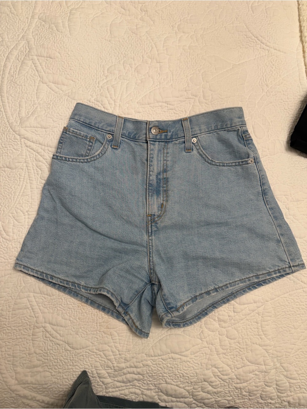 Levi's Light Blue High-Rise Denim Shorts